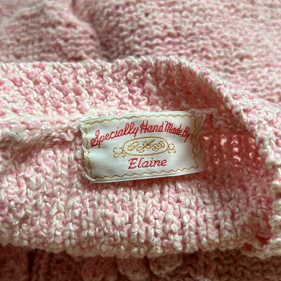 Vintage Hand Made Pink Cardigan - Picture 3 of 3